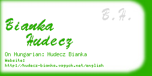 bianka hudecz business card